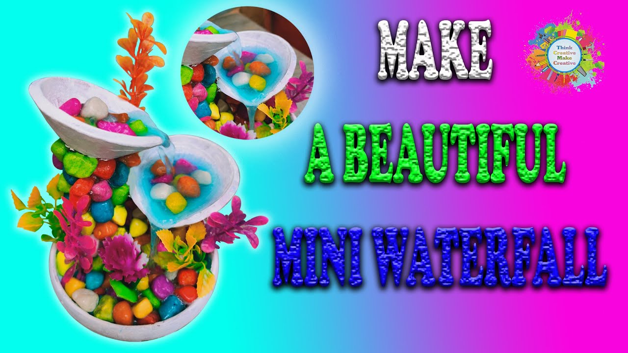 How to Make a Beautiful mini Waterfall - YouTube
