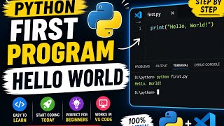 Python First Program | Hello World Tutorial for Beginners
