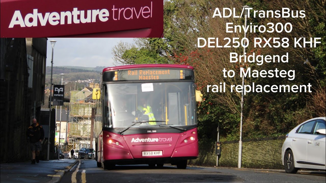 Route Visual | adventure travel | rail replacement : Bridgend  -  maesteg  | ADL/TransBus Enviro300