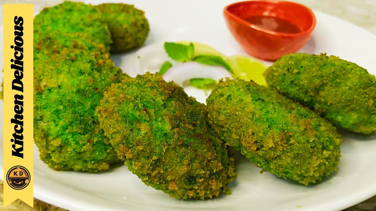 Ramazan Iftar Special Hara Bhara Chicken Kabab || Make And Freeze Recipe || Kitchen Delicious