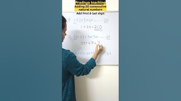 How to add 20 consecutive natural numbers quickly #shorts #math #tricks #trending #shortsfeed