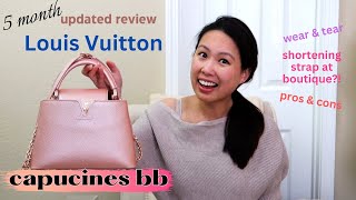 Updated Louis Vuitton Capucines BB review | Shortened strap at Boutique?