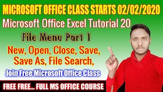 MS Excel tutorial 20 file menu part 1 || in hindi || by dev || technical dev