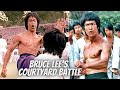 Bruce Lee in ENTER THE DRAGON | Bruce Lee’s Courtyard Battle with Hans Guards!