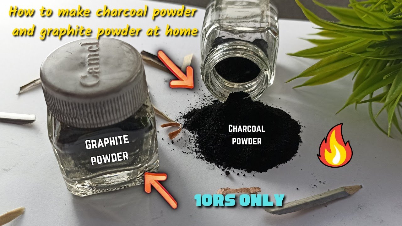 How To Make Charcoal Powder And Graphite Powder At Home | Very Easy | How To Make☺