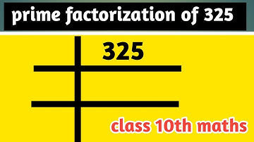 Prime factors of 325 - prime factorization 