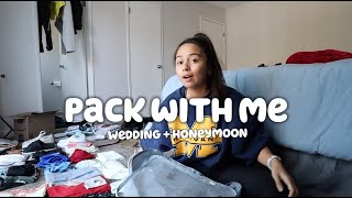 VLOG: Pack with me for my Wedding \& Honeymoon! | Wedding Diaries