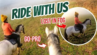 GROOM, TACK UP, RIDE *and get lost* WITH ME winter trail ride ~ Vlogmas day 5