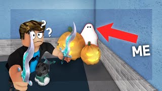 I DISGUISED MYSELF as a GHOST in the mm2 HALLOWEEN UPDATE (Murder Mystery 2)