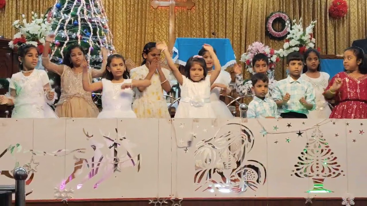 Jingle bells song choreography by Sunday school kids 
