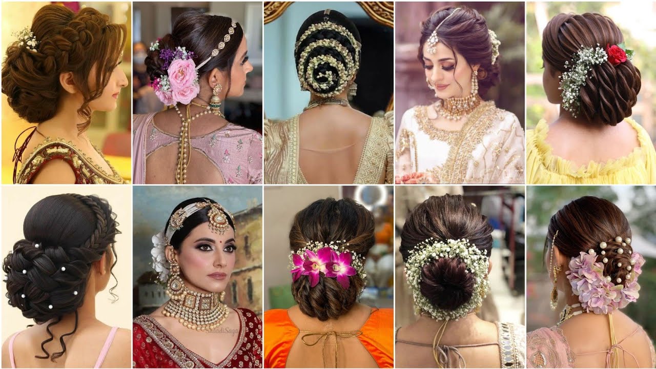 Simple Indian Bridal Hairstyle Tutorial | Easy Bun Hairstyles | South Indian  wedding guest hairstyle