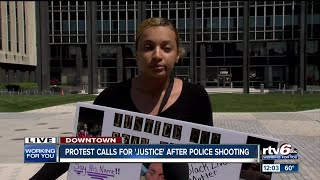 Protest calls for justice after police shooting in Indianapolis