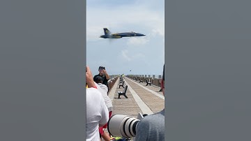 Dont Blink! Blue Angels 700mph sneak pass over Pensacola Beach pier! #shorts