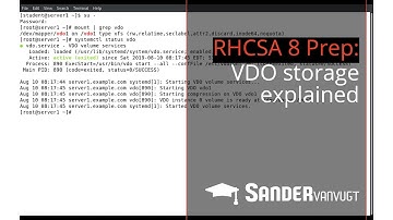 What is VDO? Virtual Data Optimizer storage explained  - RHCSA 8 Prep by Sander van Vugt