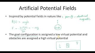 Lecture 7:  Artificial potential fields