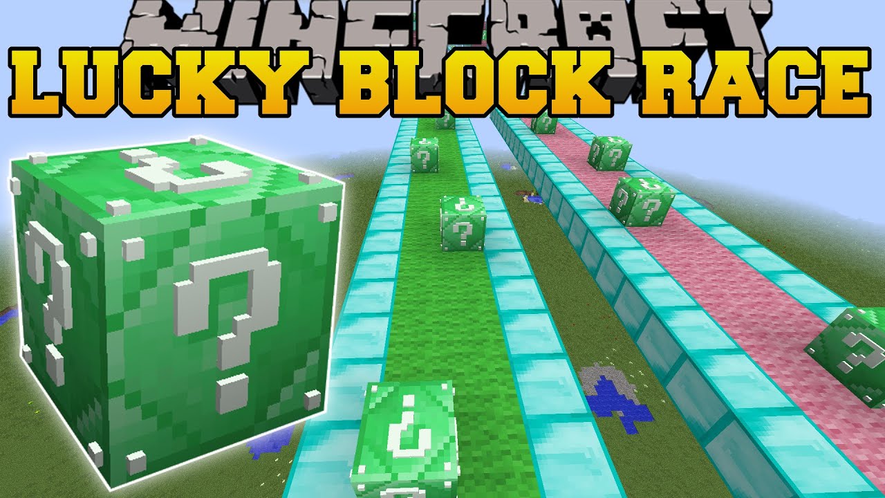 Minecraft: INSANE EMERALD LUCKY BLOCK RACE - Lucky Block Mod - Modded