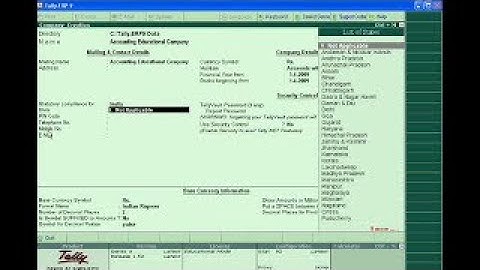 Tally.ERP 9 ( Part 1) - Company Creation - Hindi