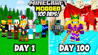 I Spent 100 Days on a MODDED MINECRAFT SERVER with FRIENDS! This is What Happened...