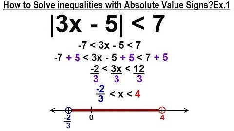 Algebra - Ch. 3: Formula, Inequalities, Absolute Value (30 of 33) Inequal. w/ Abs. Values Ex 1