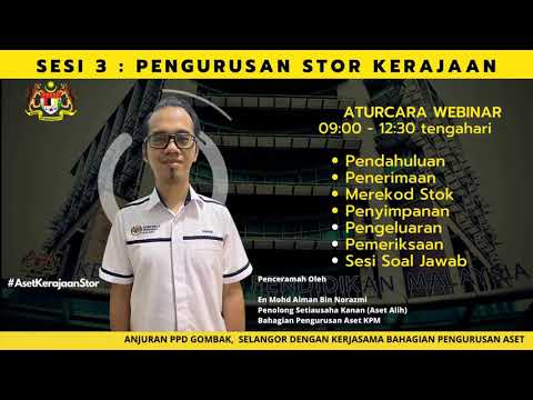 SIRI 03 : PENGURUSAN STOR KERAJAAN