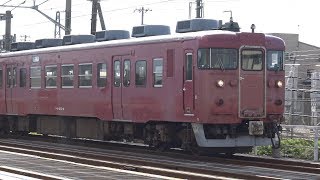 【4K】JR七尾線　普通列車413系電車　ｻﾜB04編成　羽咋駅発車