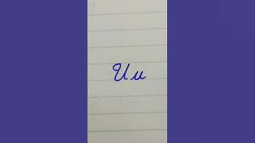 How to write U in cursive writing | a to z cursive writing #shorts #handwriting #cursivewriting