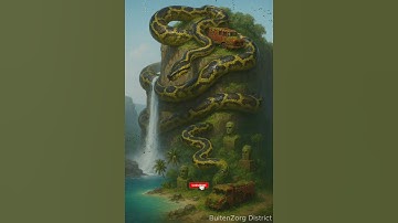 Nature Travel I Burmese python wrapping around a cliff #trending #python #snake #shorts #cliff