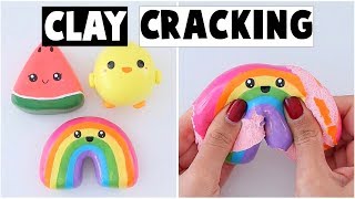 4 CLAY CRACKING DIYS! Testing Out Viral Instagram Trend - ASMR COMPILATION!