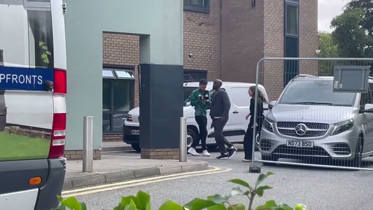 Yoanne Wissa arriving for his medicals at Newcastle United today. 