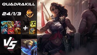 BOTTOM Samira vs Ezreal [QUADRAKILL] - EU Grandmaster Patch 26.6
