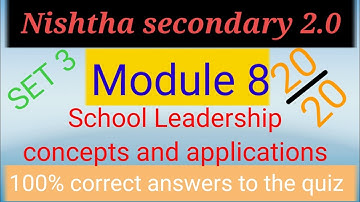 Diksha module 8 set 3 answer | nishtha module 8 answer | nishtha module 8 quiz answers in english