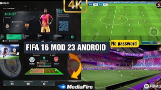 FIFA 16 MOD 23 ANDROID OFFLINE BEST UPDATE GRAPHICS & TRANSFERTS + COMMENTARY