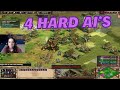 AoE2 - 3 vs 4 Hard AI’s!