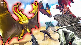 King Ghidorah Vs Team Kaiju Ark Mod Battle Ep307