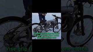 140cc Twin Airsal bicycle engine FINALLY runs! #shorts #motorizedbike #2stroke #bike  #bikelover