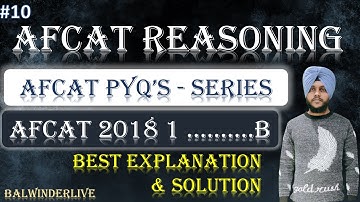 Afcat 2025 Reasoning Previous year reasoning questions |AFCAT 2018 1 #afcat2025 #afcatreasoning