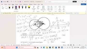 AREA BETWEEN INTERSECTING CIRCLES. FORM 2 MATHS