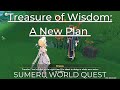 Treasure of wisdom a new plan  sumeru world quest  genshin impact