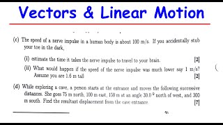 Vectors and Linear Motion practice questions