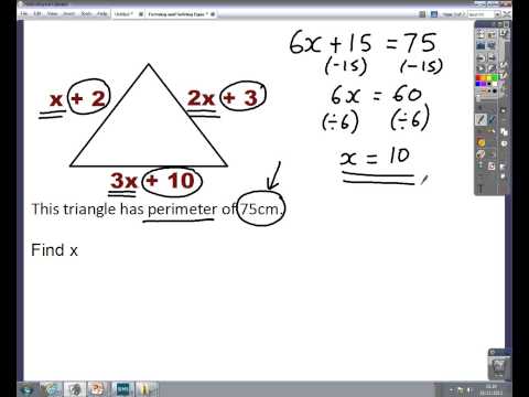 Forming & Solving Equations mathscast