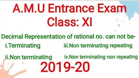 A.M.U Entrance Exam/ Class: XI( Science Stream)/Dipp.Engg./ 2019-20 /Solution of Que on Math