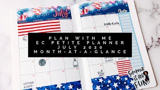 Plan With Me | Month-At-A-Glance | July 2020
