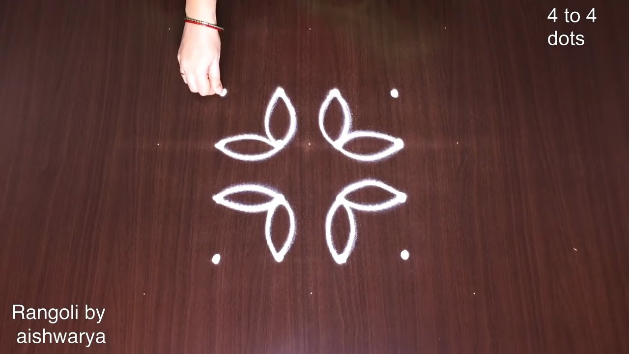 Kutti Rangoli Designs Flower Kolam