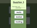 -ED &amp; -ING endings Quiz – English Grammar Test - #shorts