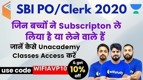 SBI PO/Clerk 2020 | Use Code "WIFIAVP10" GET 10% OFF | Join Now