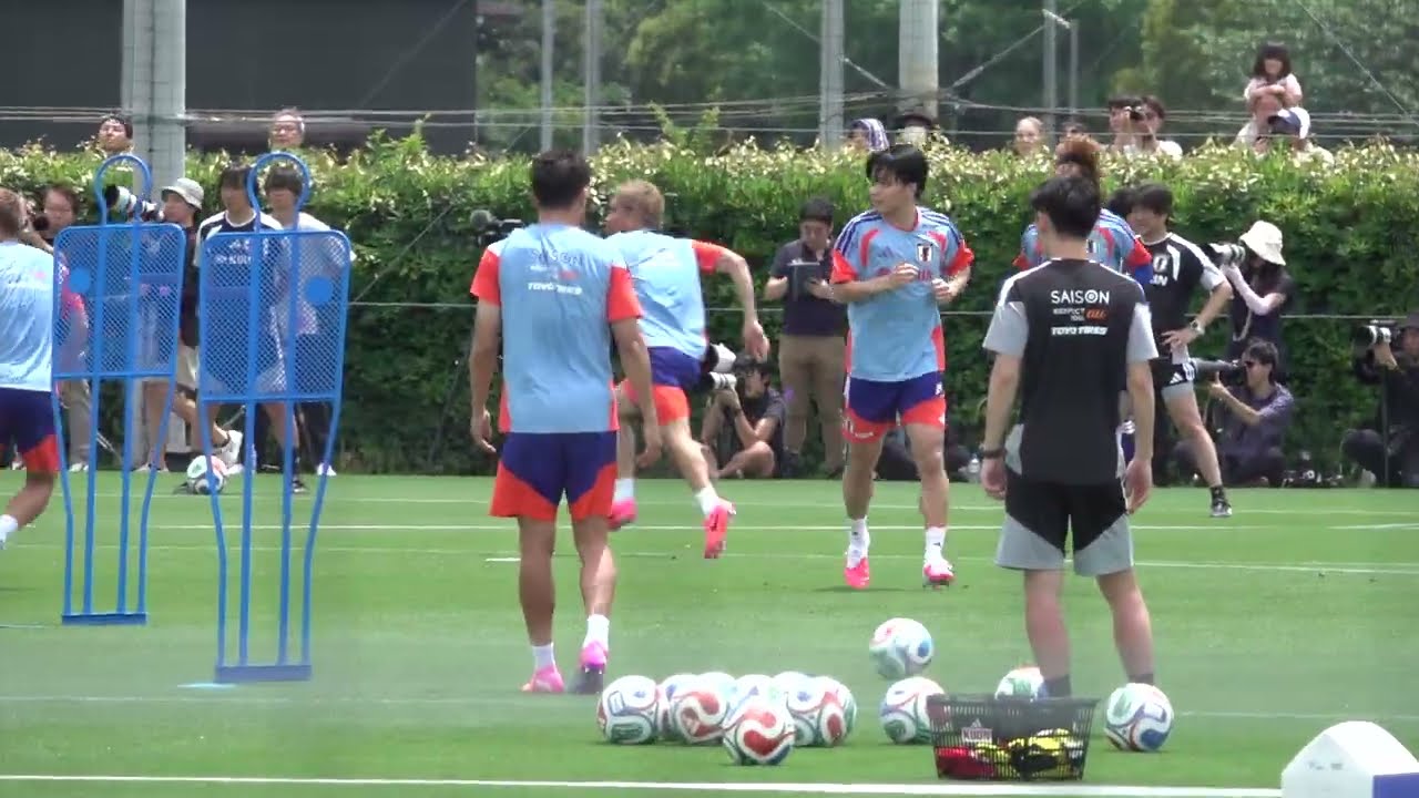 Samurai Blue】W杯直前！左サイドからのクロスに合わせる練習！超絶