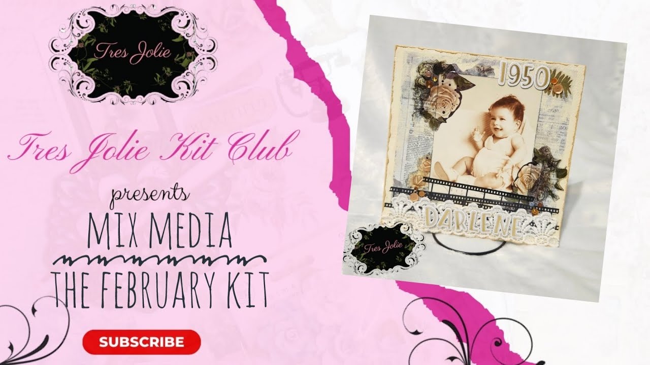 Darlene | Tres Jolie Kit Club |Mix Media | - YouTube