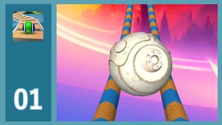Rolling Ball Run Ball Games - Gameplay 01 - All Level 1-10