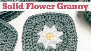 Solid Flower Granny Square Pattern