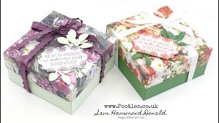 Reinforced Lidded Box Tutorial using Stampin' Up! Petal Promenade